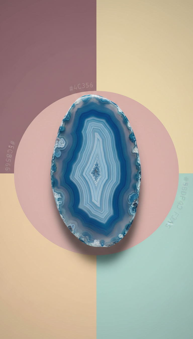 Celestial Blue Agate Slice Polished