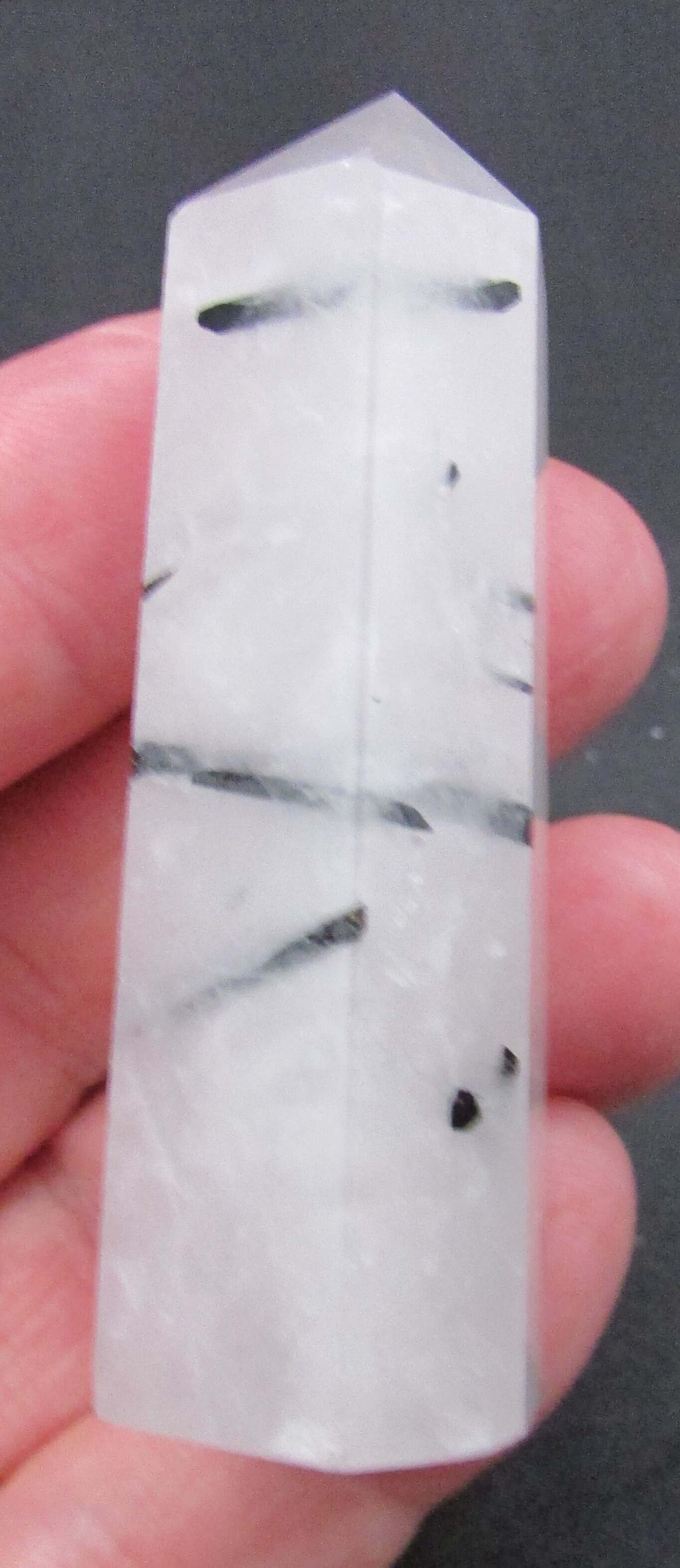 Tourmalinated Quartz - Stone of Shadow Work & Protection
