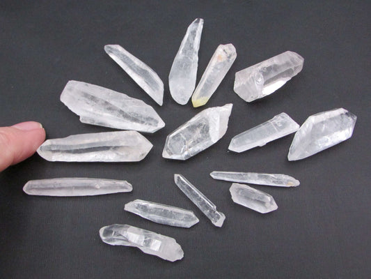 Lemurian Quartz Laser Point Set – Chakra Clearing, Intuition & Spiritual Healing