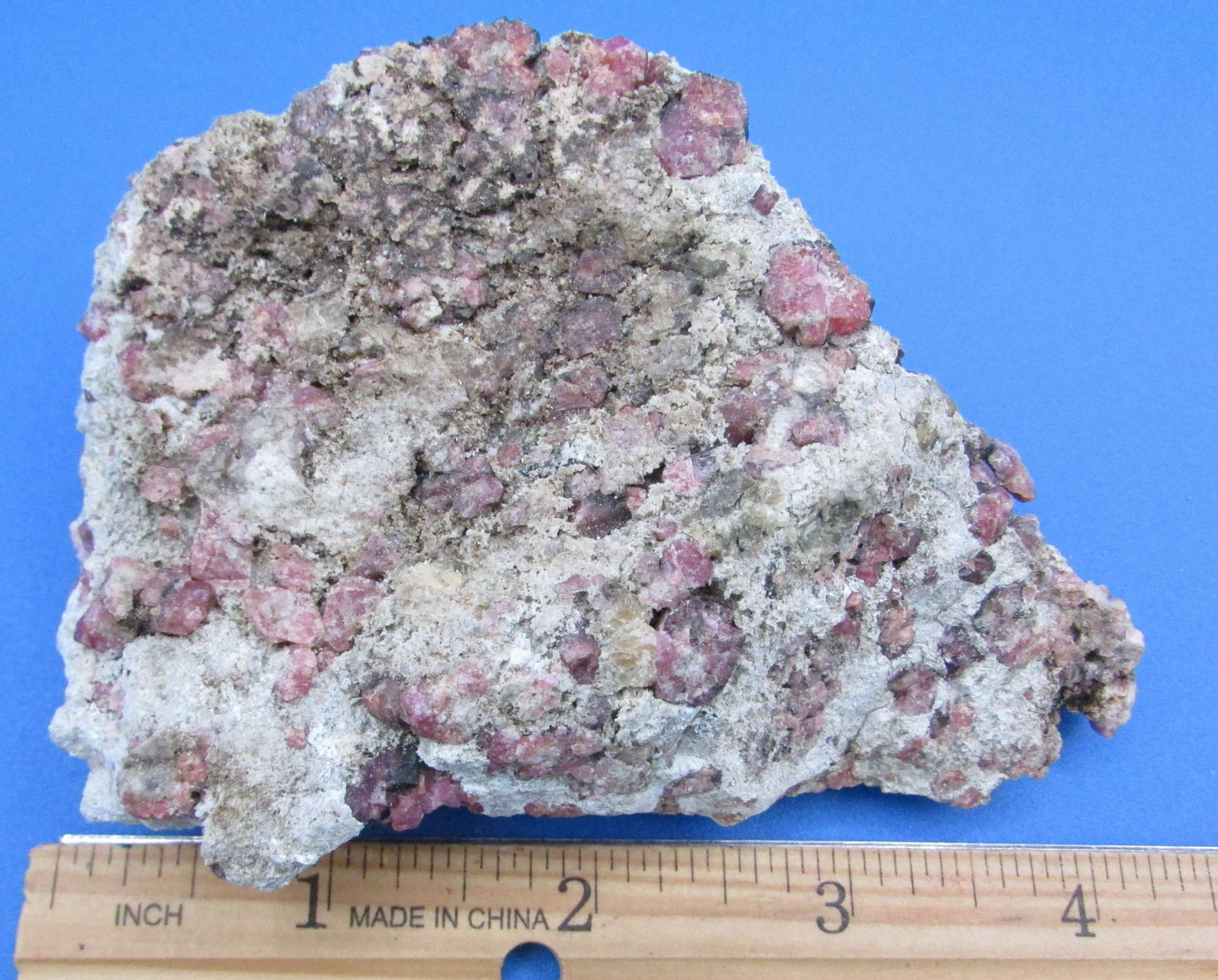 Raspberry Garnet in Granite - Love & Protection Crystal