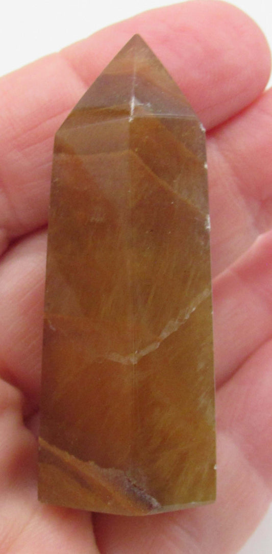 Golden Yellow Fluorite Obelisk - The Genius Stone