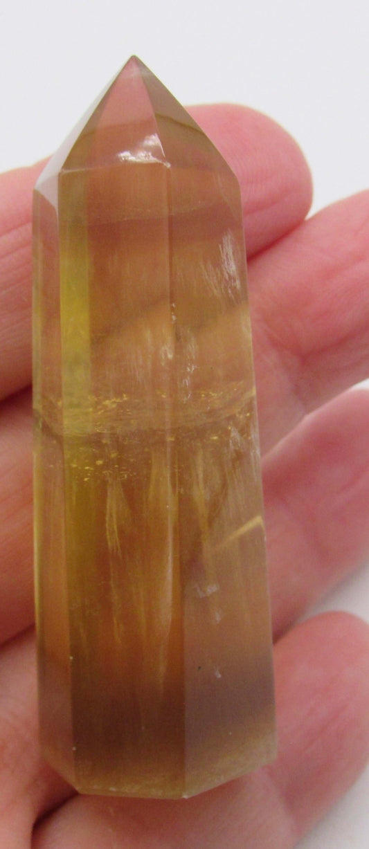 Golden Yellow Fluorite Obelisk - The Genius Stone
