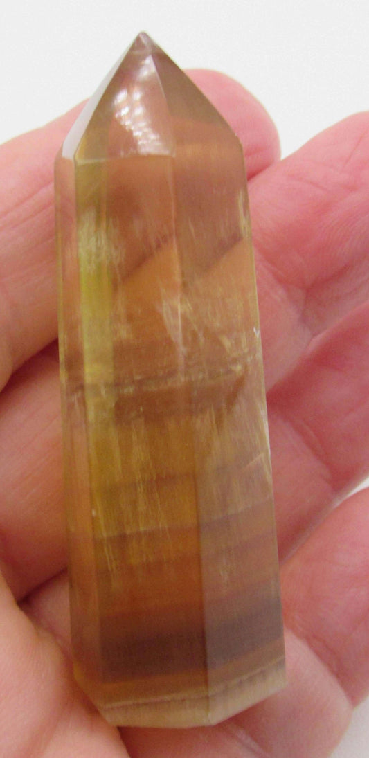 Golden Yellow Fluorite Obelisk - The Genius Stone