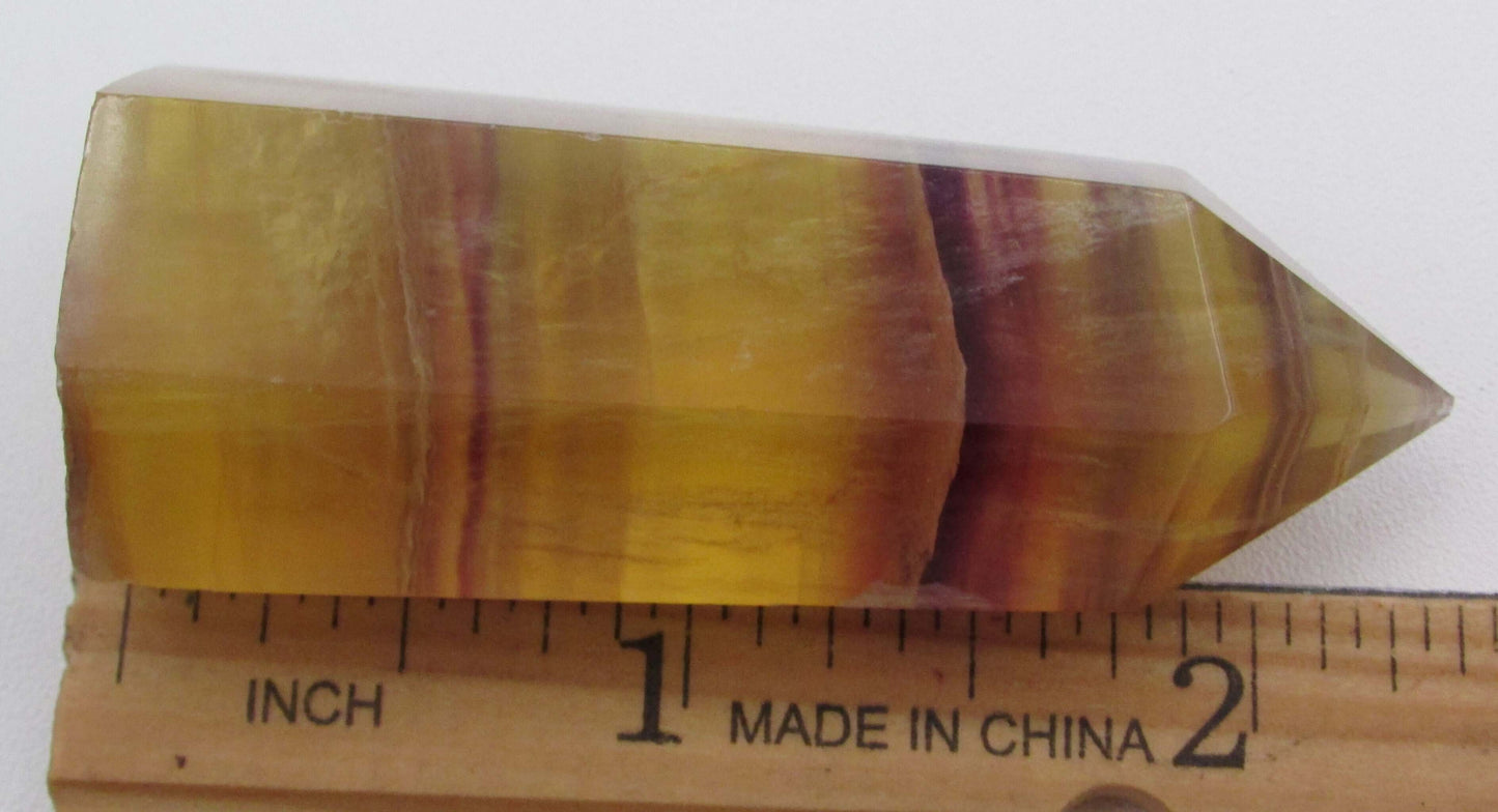 Golden Yellow Fluorite Obelisk - The Genius Stone