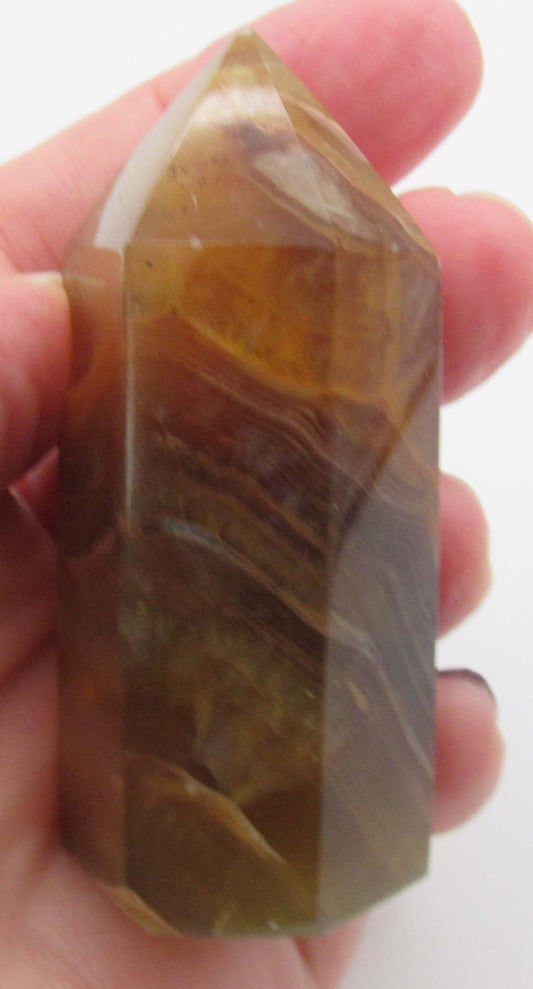 Golden Yellow Fluorite Obelisk - The Genius Stone