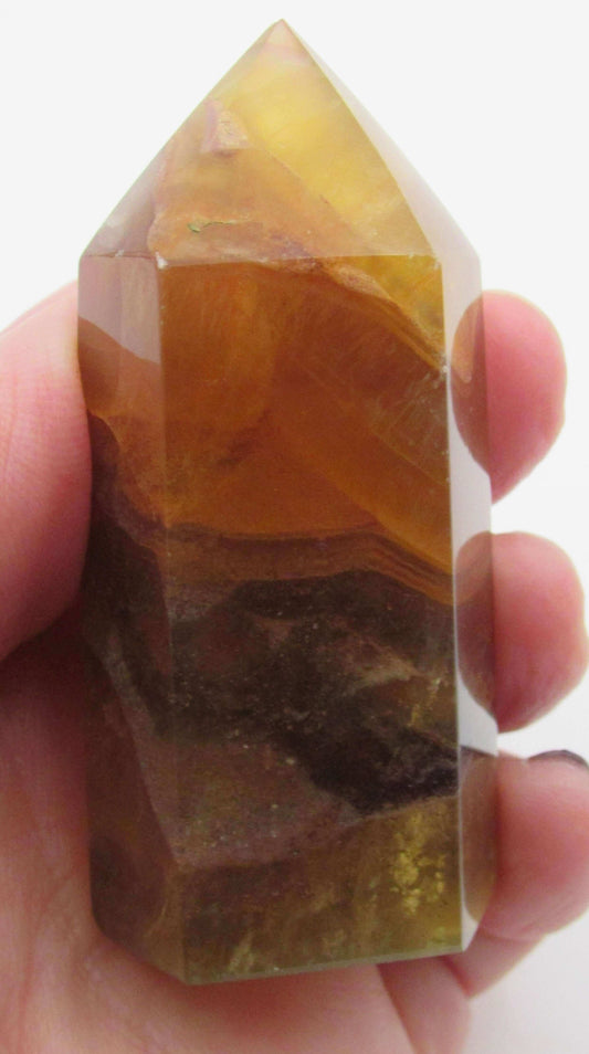 Golden Yellow Fluorite Obelisk - The Genius Stone