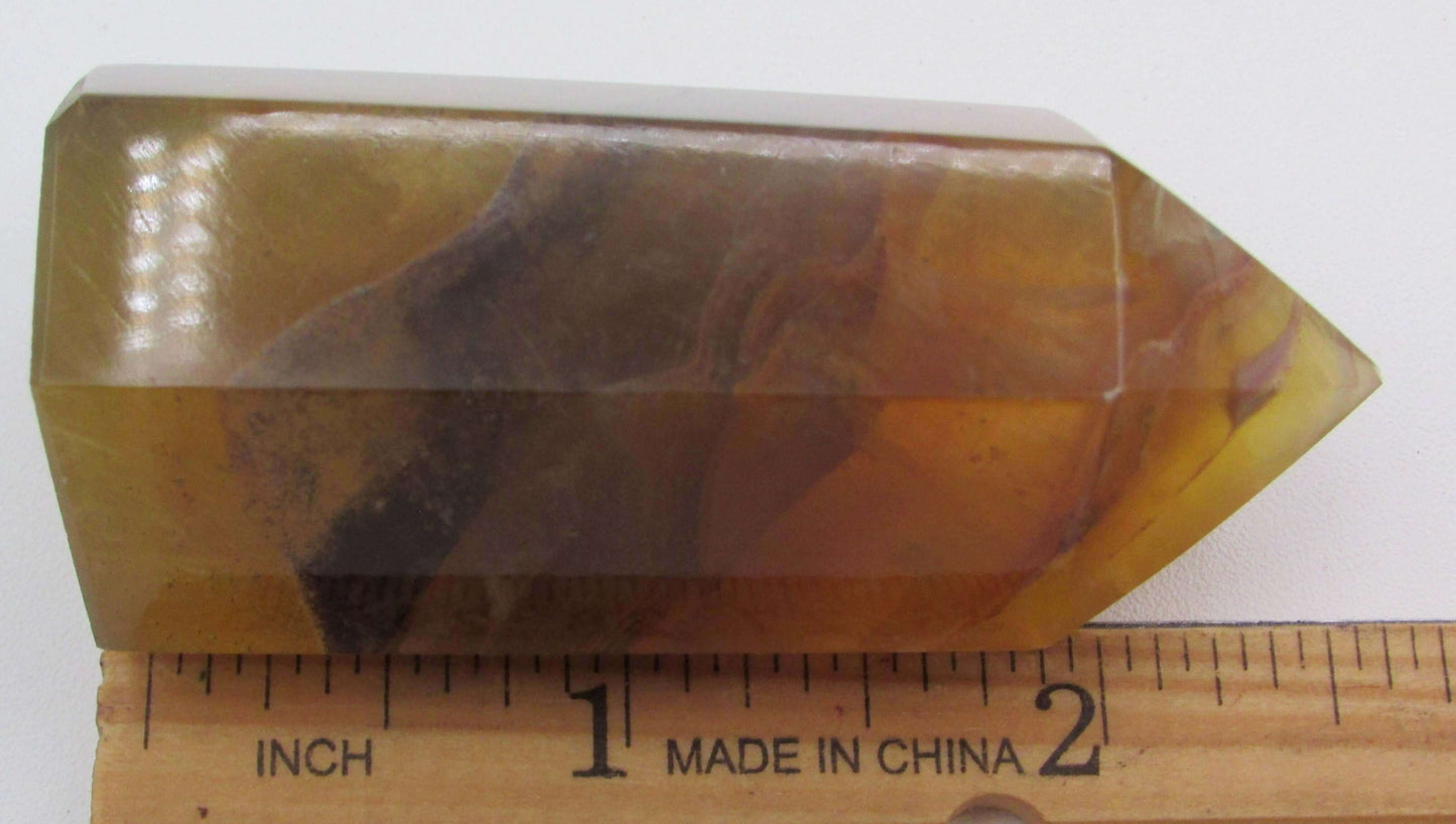 Golden Yellow Fluorite Obelisk - The Genius Stone
