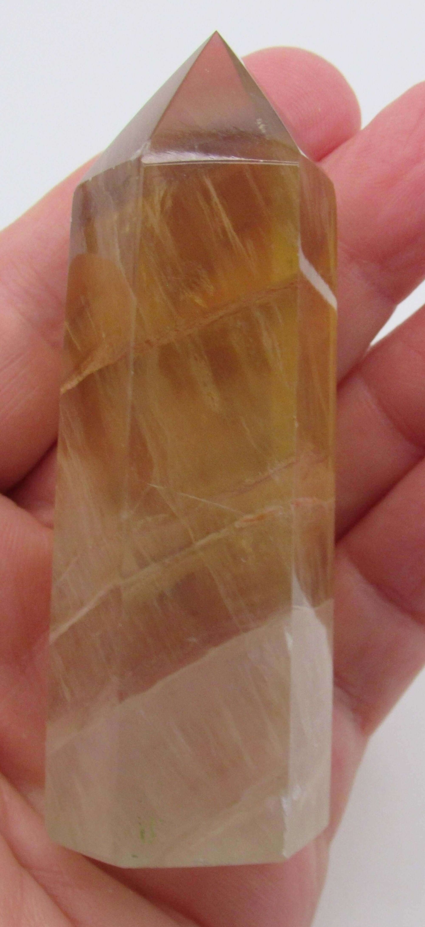 Golden Yellow Fluorite Obelisk - The Genius Stone