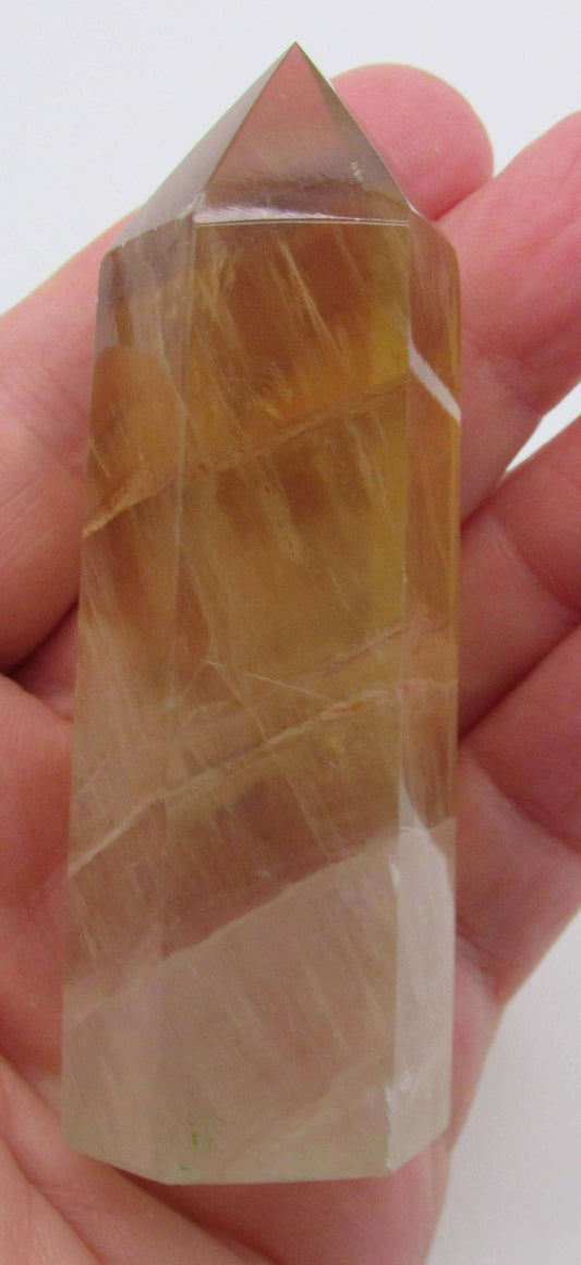 Golden Yellow Fluorite Obelisk - The Genius Stone