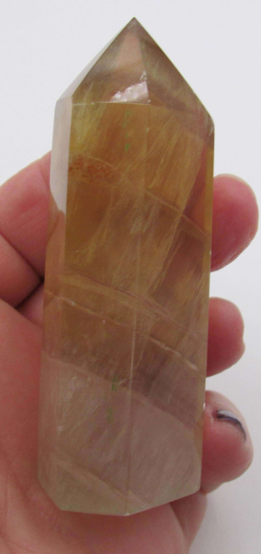 Golden Yellow Fluorite Obelisk - The Genius Stone