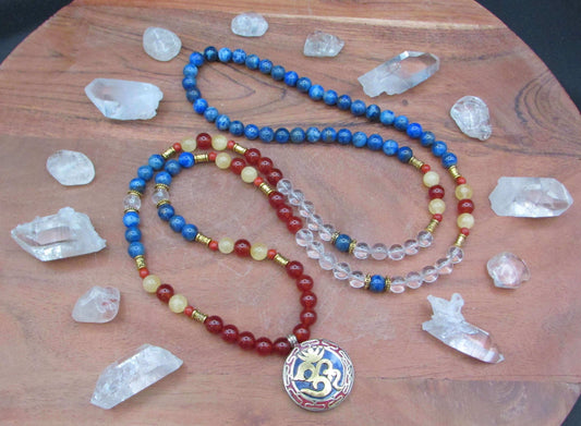 Creative Visualization Mala | Carnelian, Lapis Lazuli & Yellow Calcite