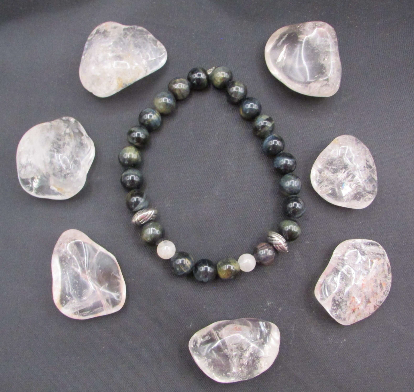Divine Insight & Balance Bracelet – Blue Tiger’s Eye & Moonstone
