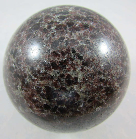 garnet crystal sphere, polished sphere, madagascar mineral