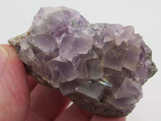 Natural Raw Cubic Purple Fluorite China Specimen