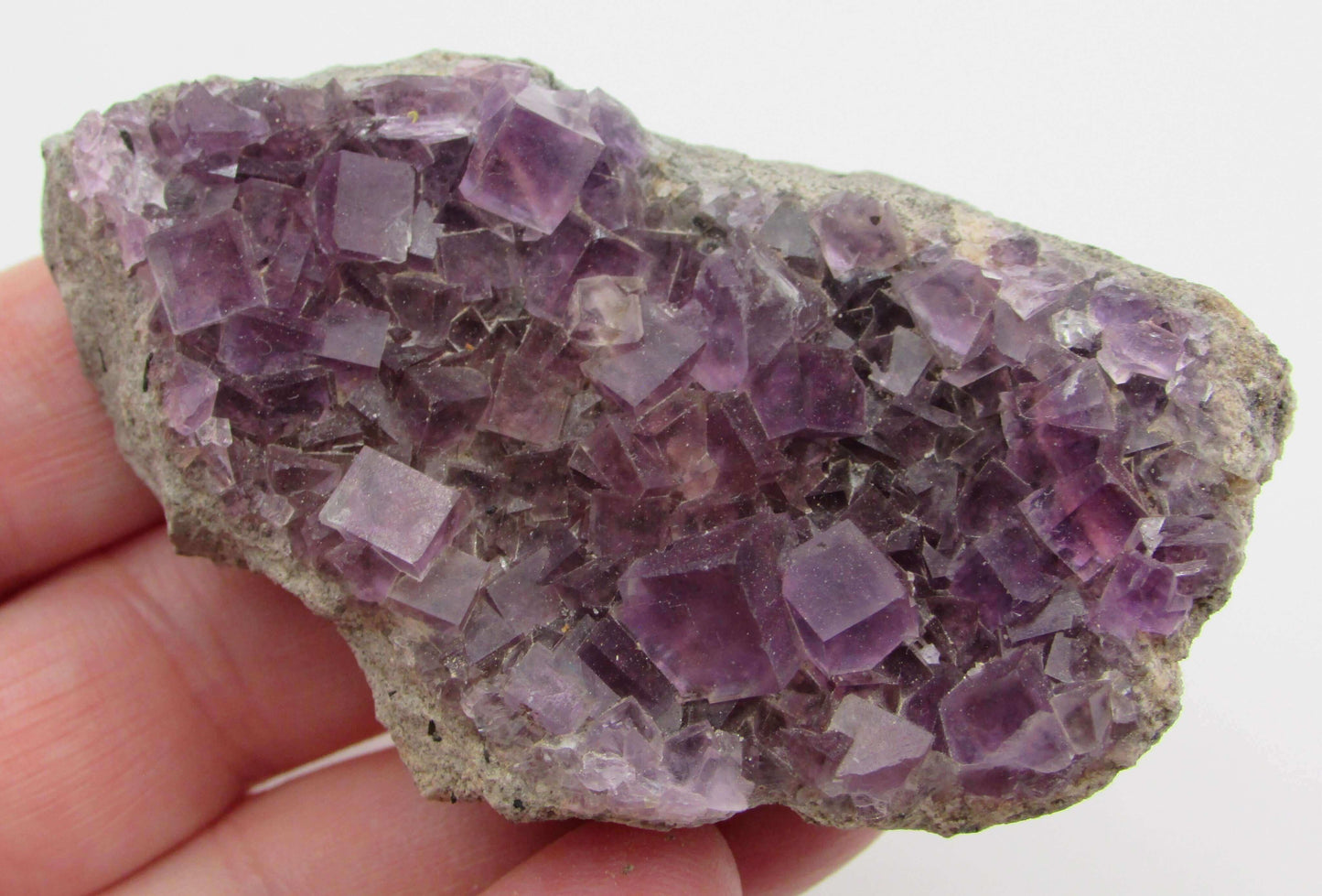 Natural Raw Cubic Purple Fluorite China Specimen