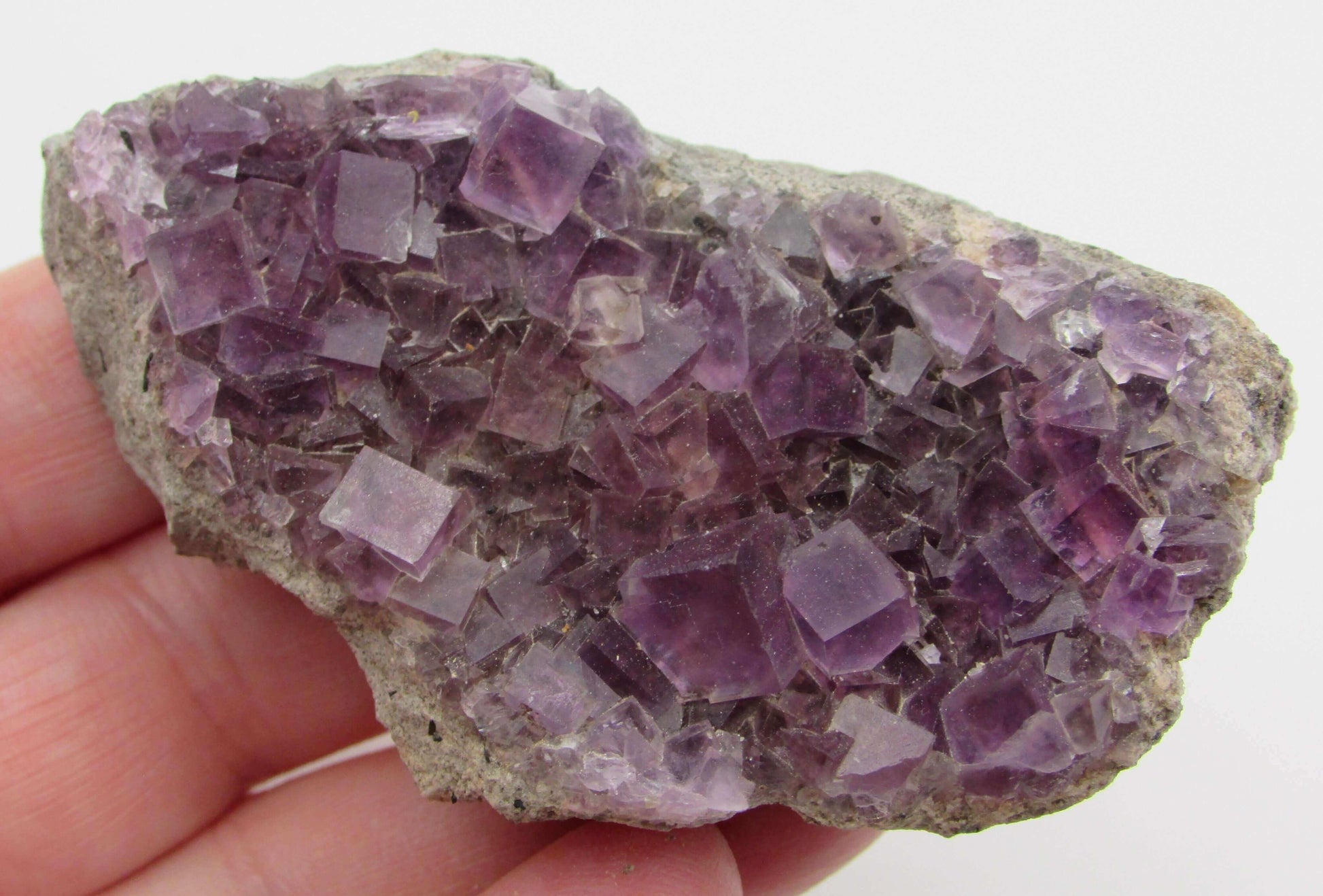 Natural Raw Cubic Purple Fluorite China Specimen
