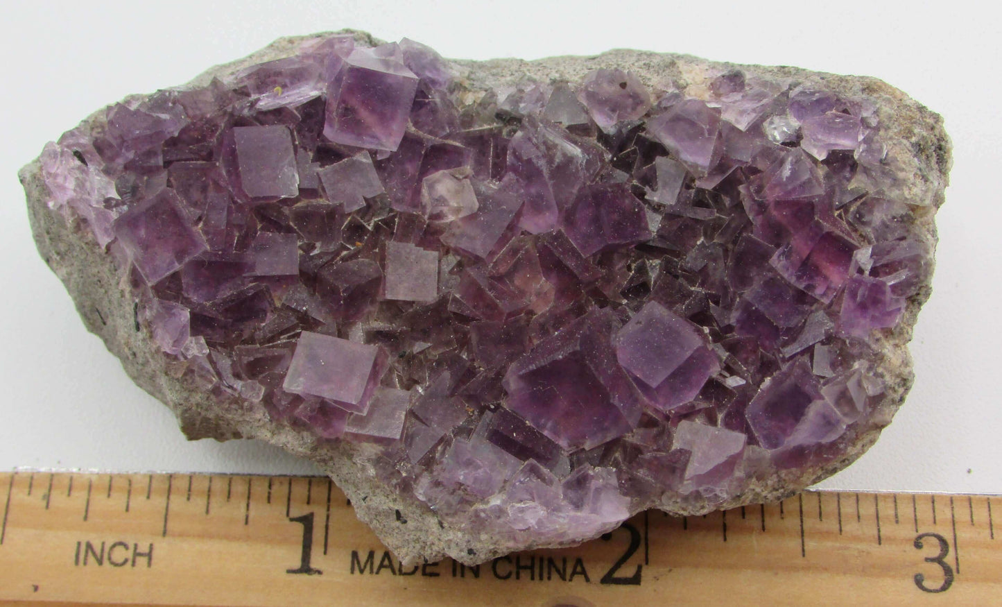 Natural Raw Cubic Purple Fluorite China Specimen