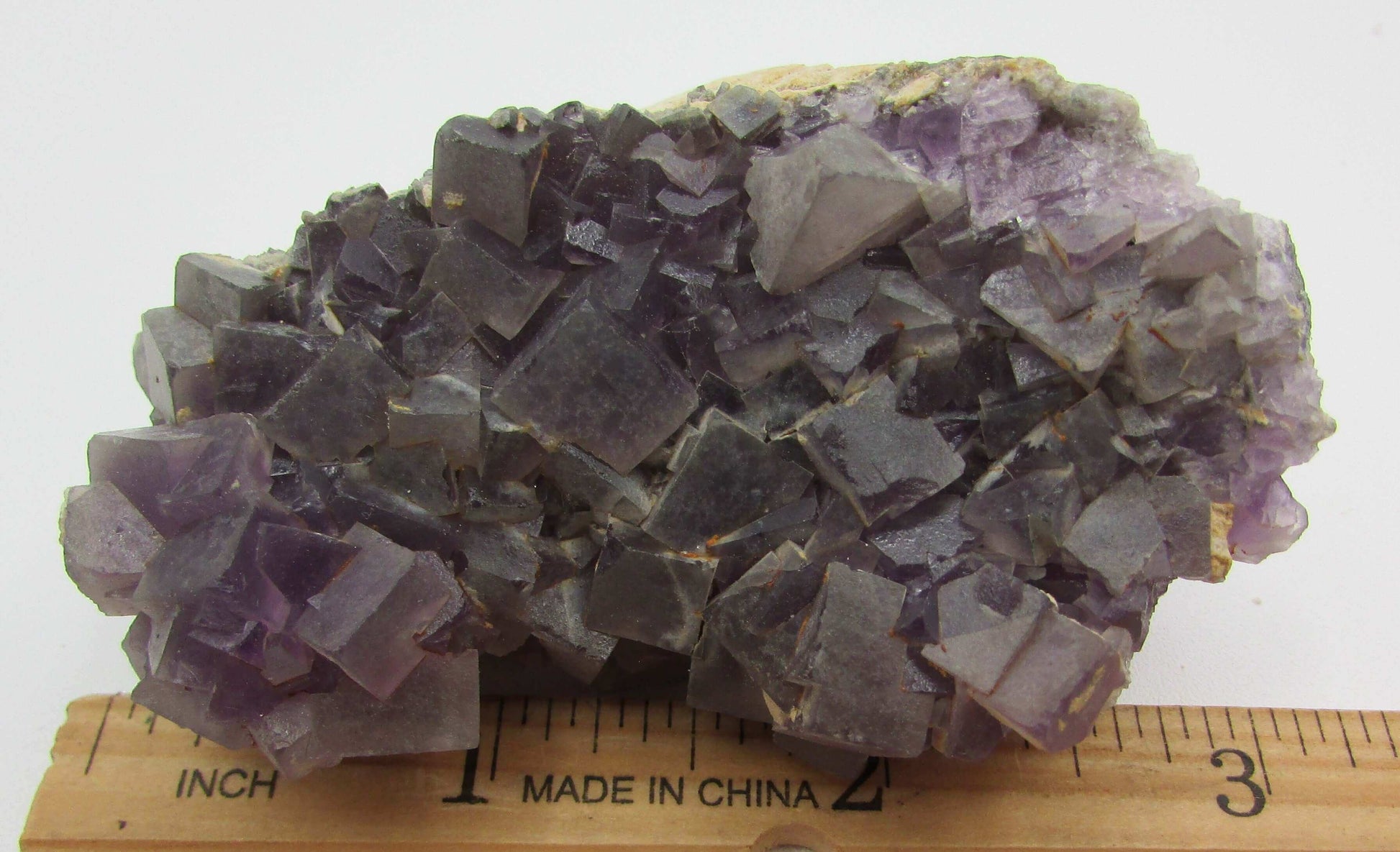 Natural Raw Cubic Purple Fluorite China Specimen