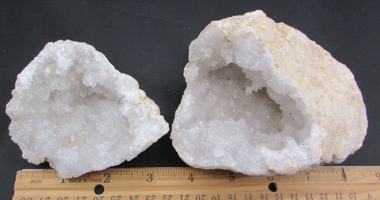 Moroccan Snow White Quartz Druzy Geode ethically sourced from morocco whole geode