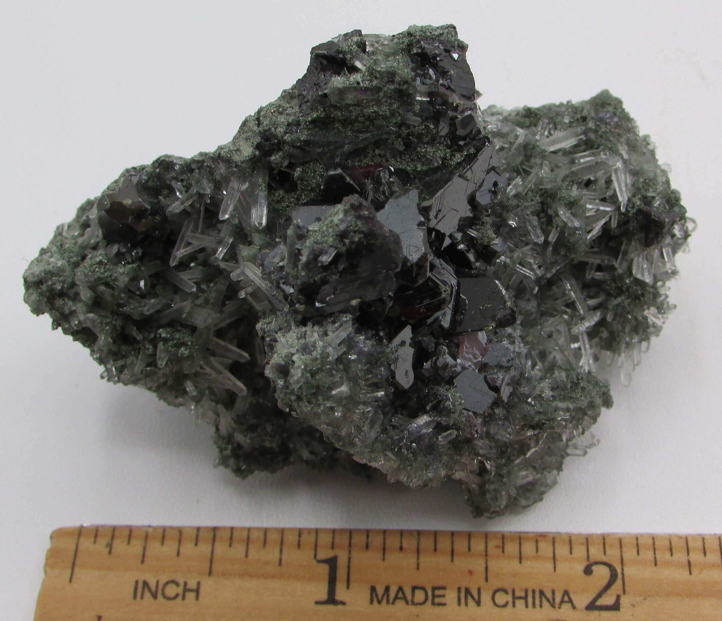 Sphalerite Quartz Matrix Crystal Cluster Bulgaria