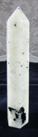 rainbow moonstone crystal pillar, crystal wand, obelisk