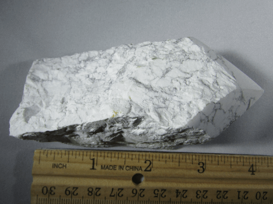 white howlite, natural howlite crystal point, brazil