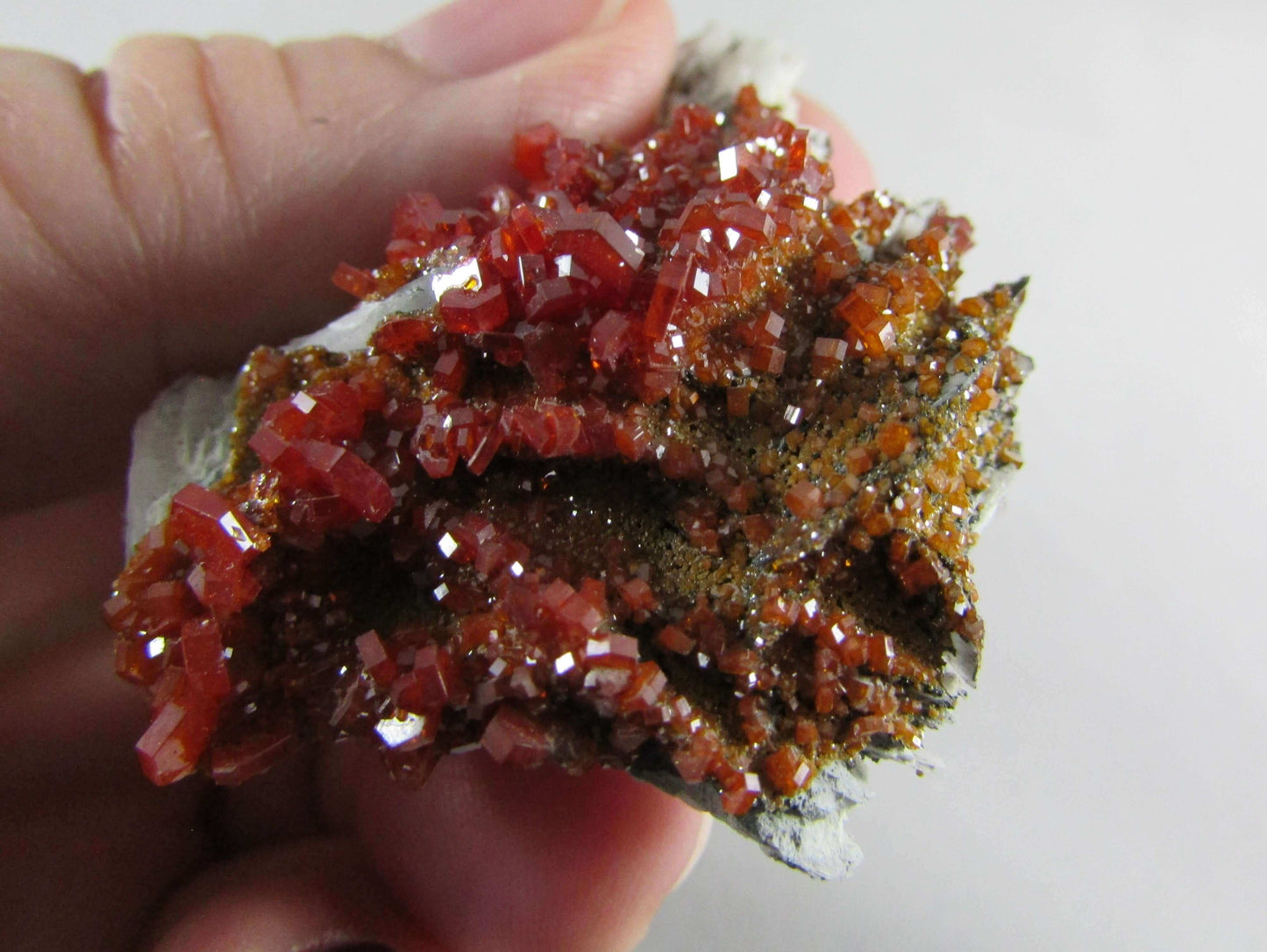 Natural Vanadinite Barite Crystal Specimen Morocco mineral
