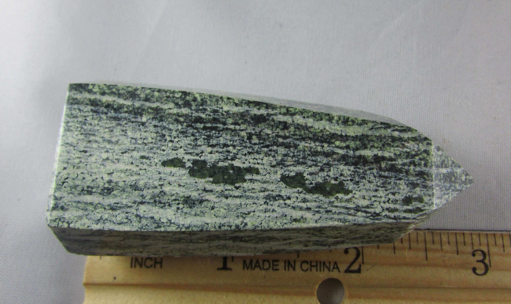 green zebra jasper polished obelisk, ethically sourced