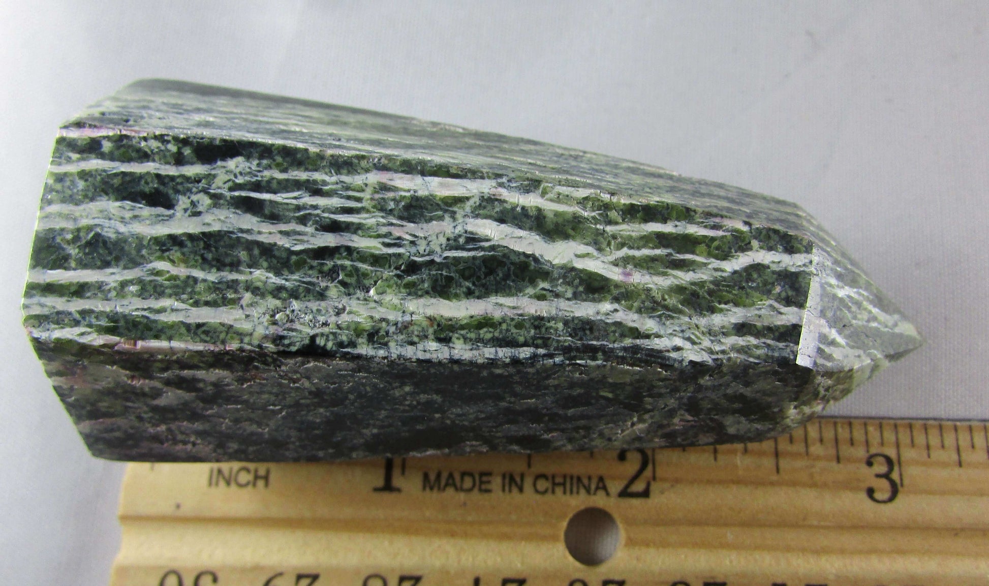 green zebra jasper polished obelisk, ethically sourced