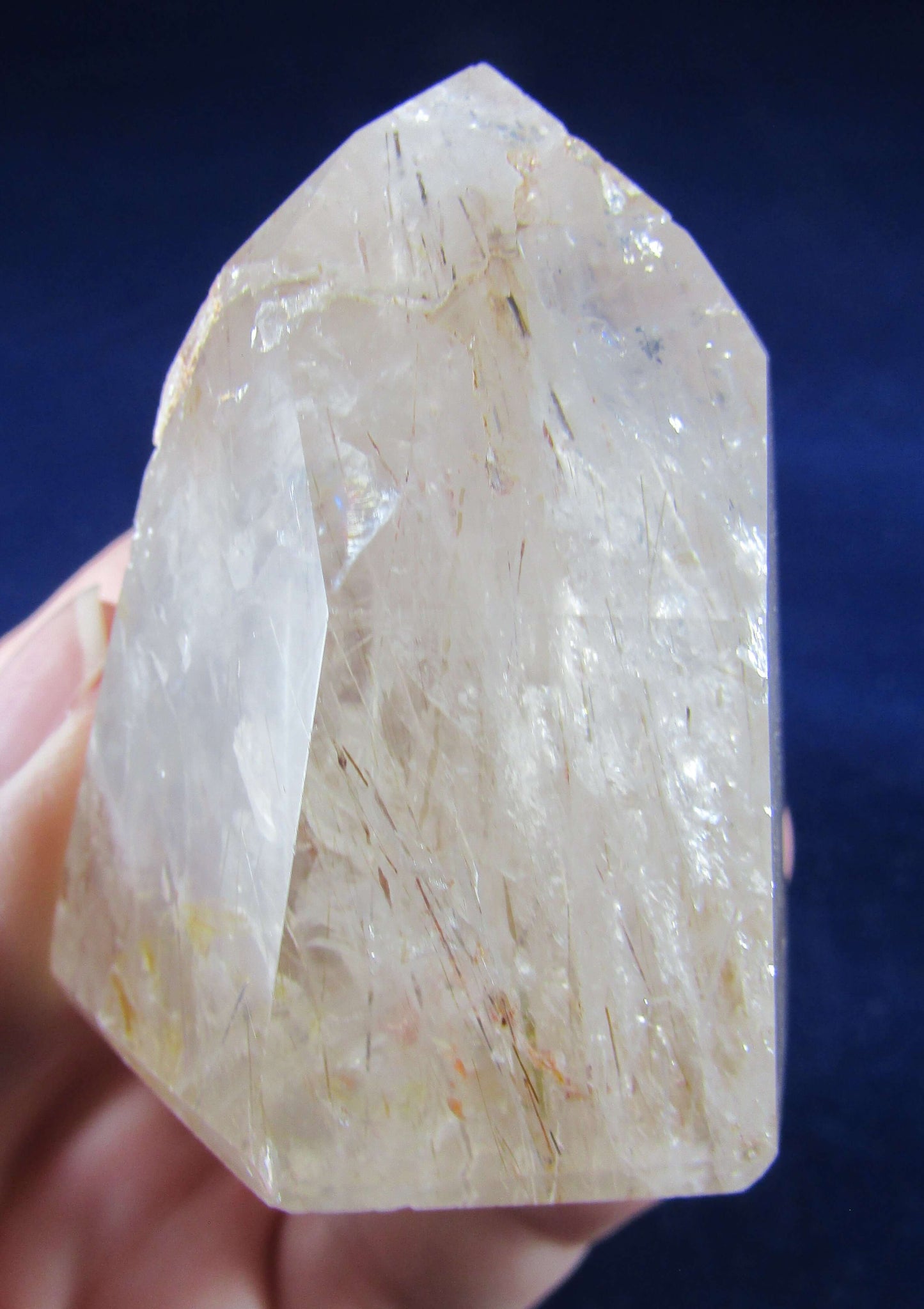 Rutile Quartz obelisk, Rutilated Quartz brazil crystal