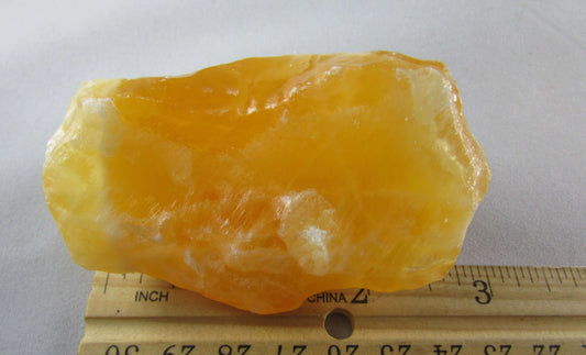 orange calcite, rough unpolished natural orange caclite