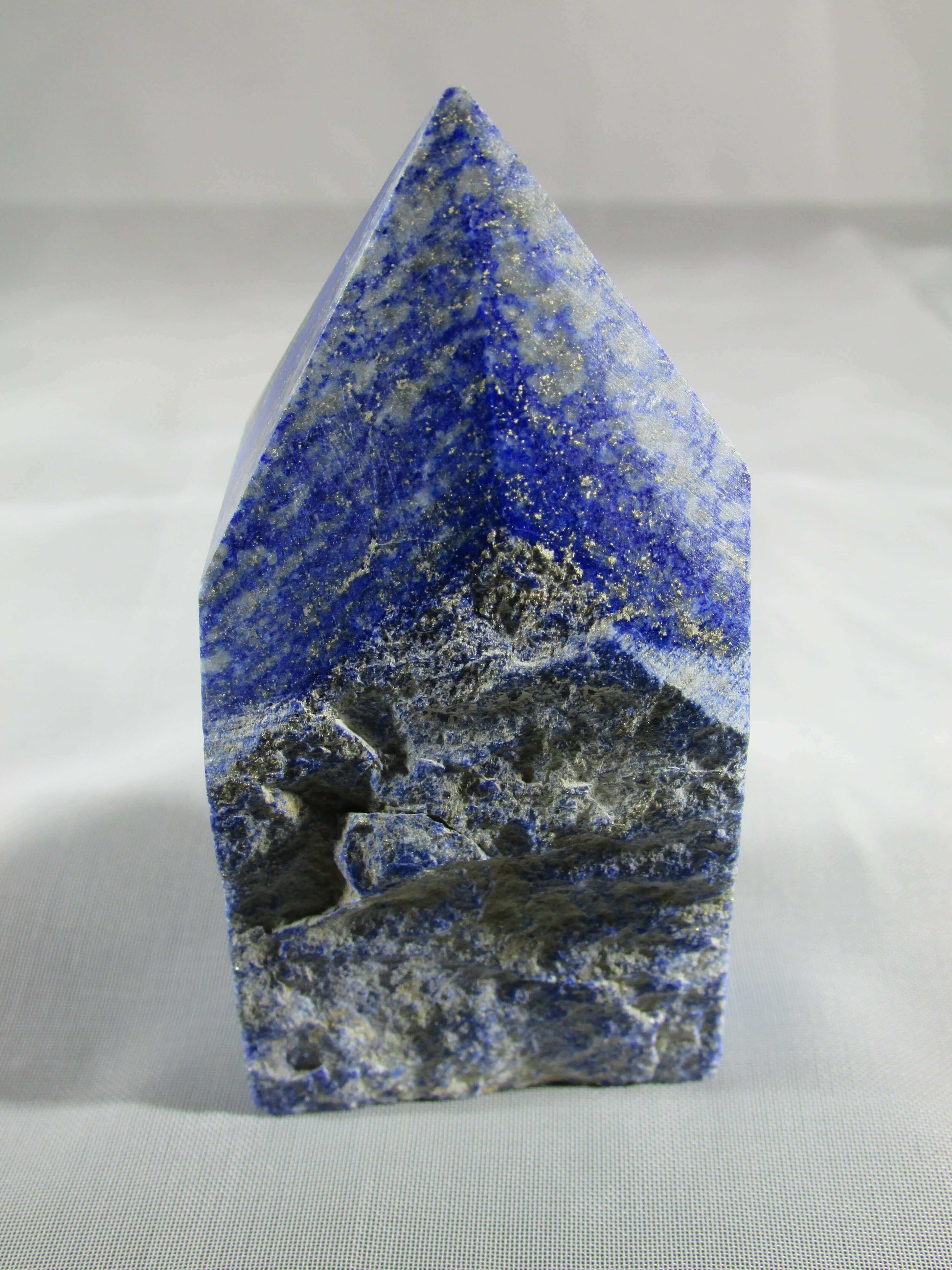 lapis lazuli crystal point, natural lapis, afghanistan