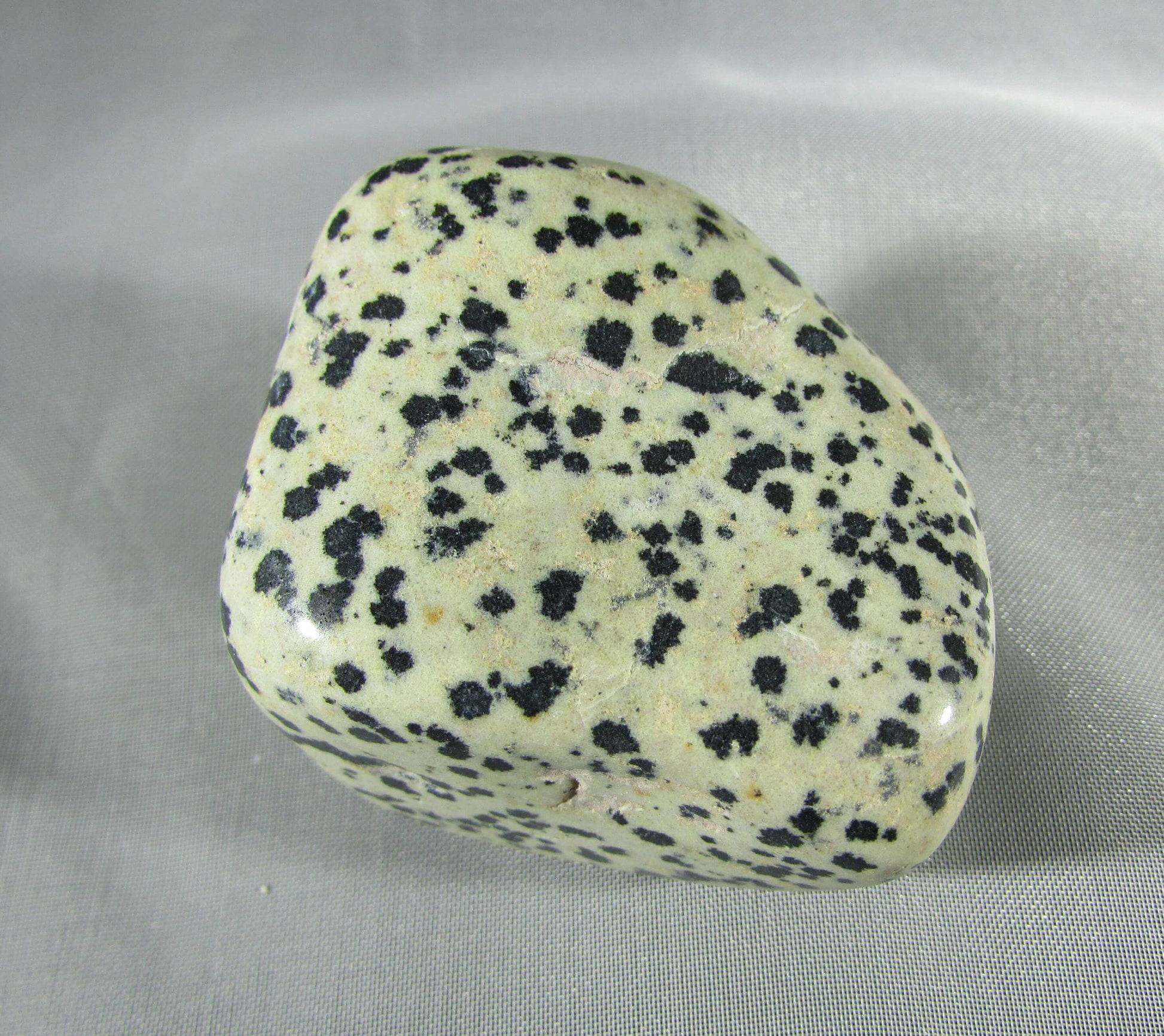 dalmatian jasper, natural crystal palmstone, touchstone