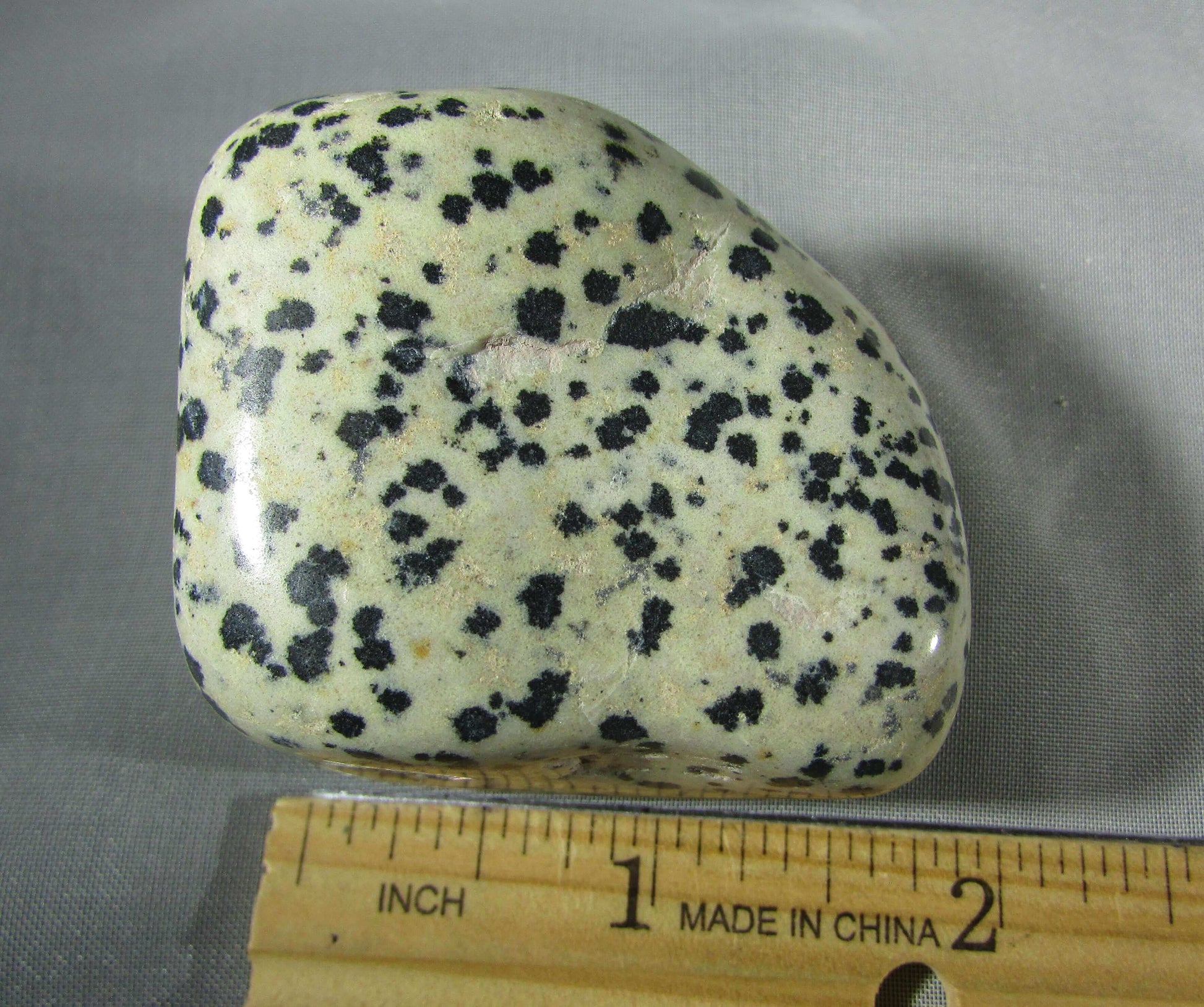 dalmatian jasper, natural crystal palmstone, touchstone