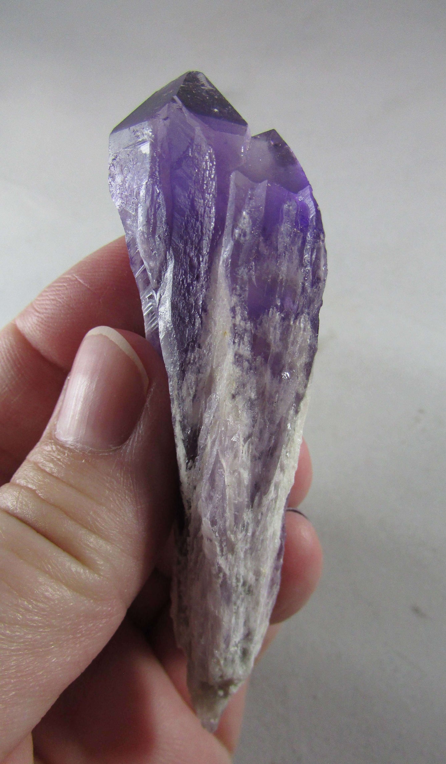bahia amethyst crystal, natural unpolished brazil quartz