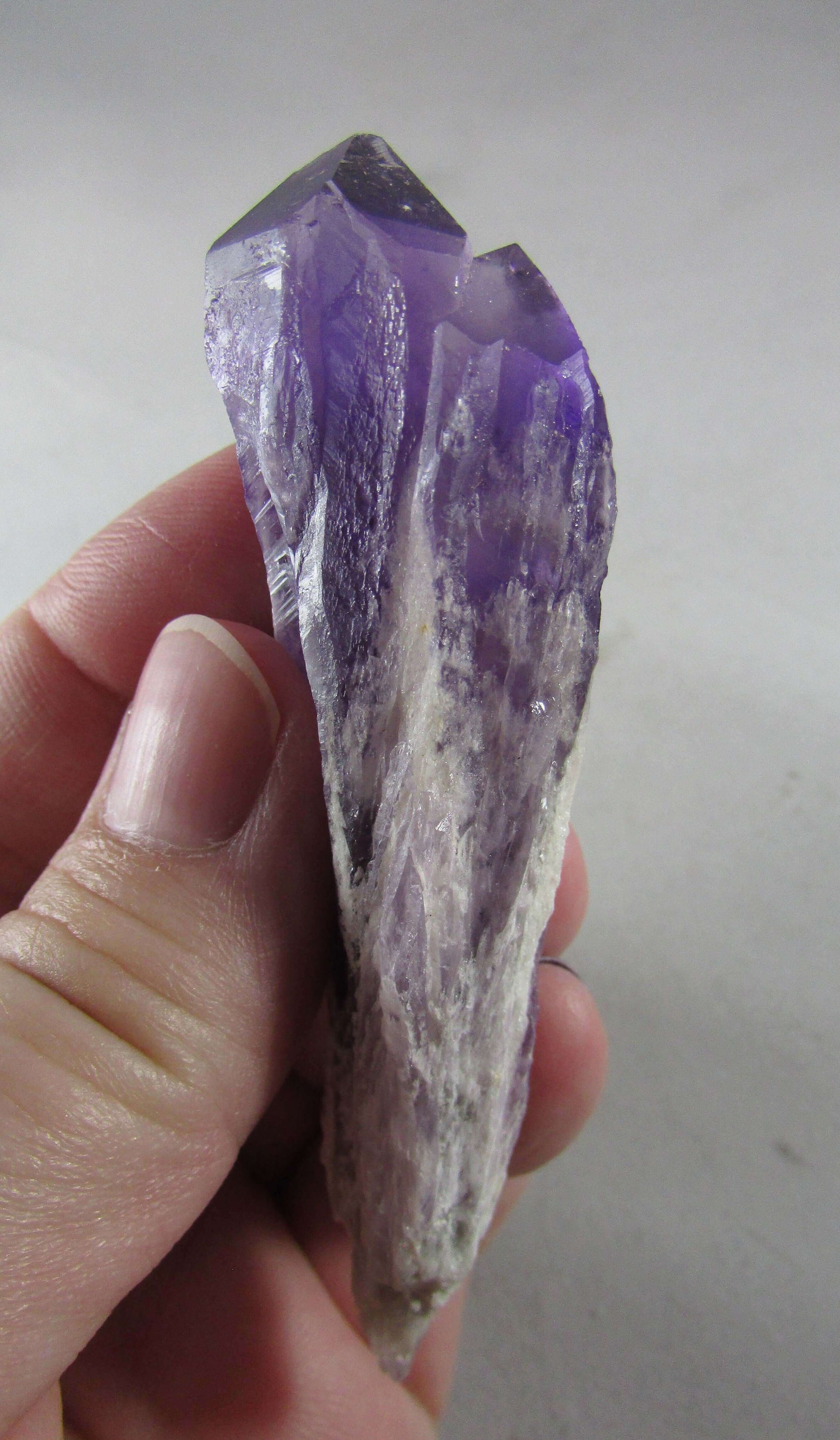 bahia amethyst crystal, natural unpolished brazil quartz