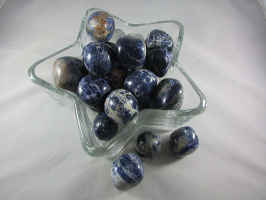 sodalite rough point, top polished point, brazil crystal