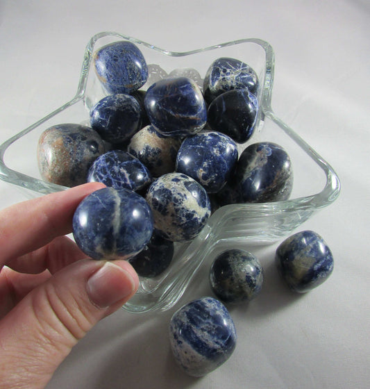 sodalite rough point, top polished point, brazil crystal