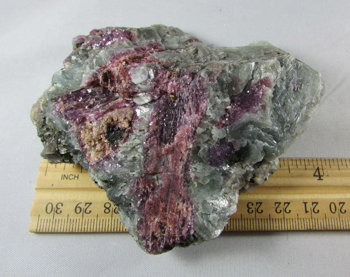 natural red black tourmaline unpolished brazil mineral