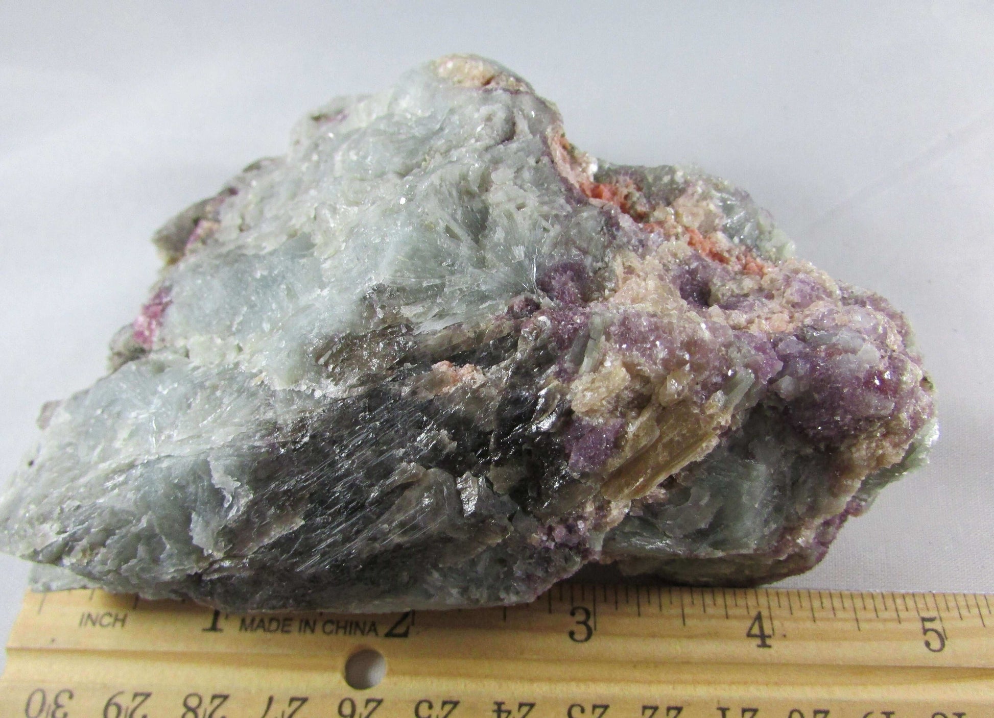 natural red black tourmaline unpolished brazil mineral