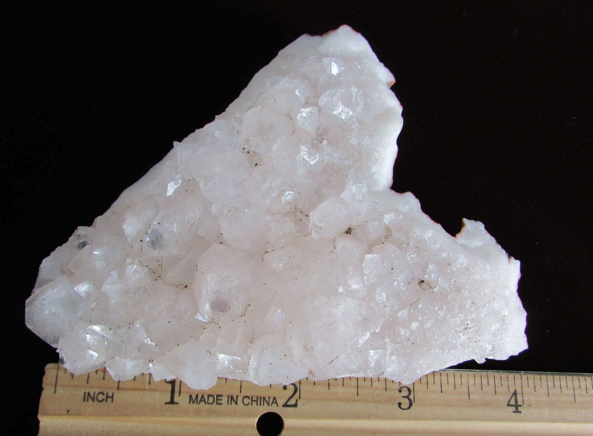 rare pink Apophyllite crystal cluster India