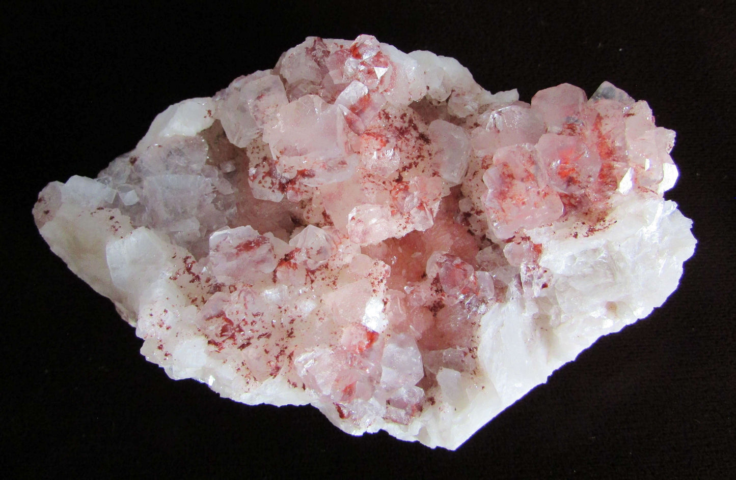 rare red Apophyllite crystal cluster India crystal