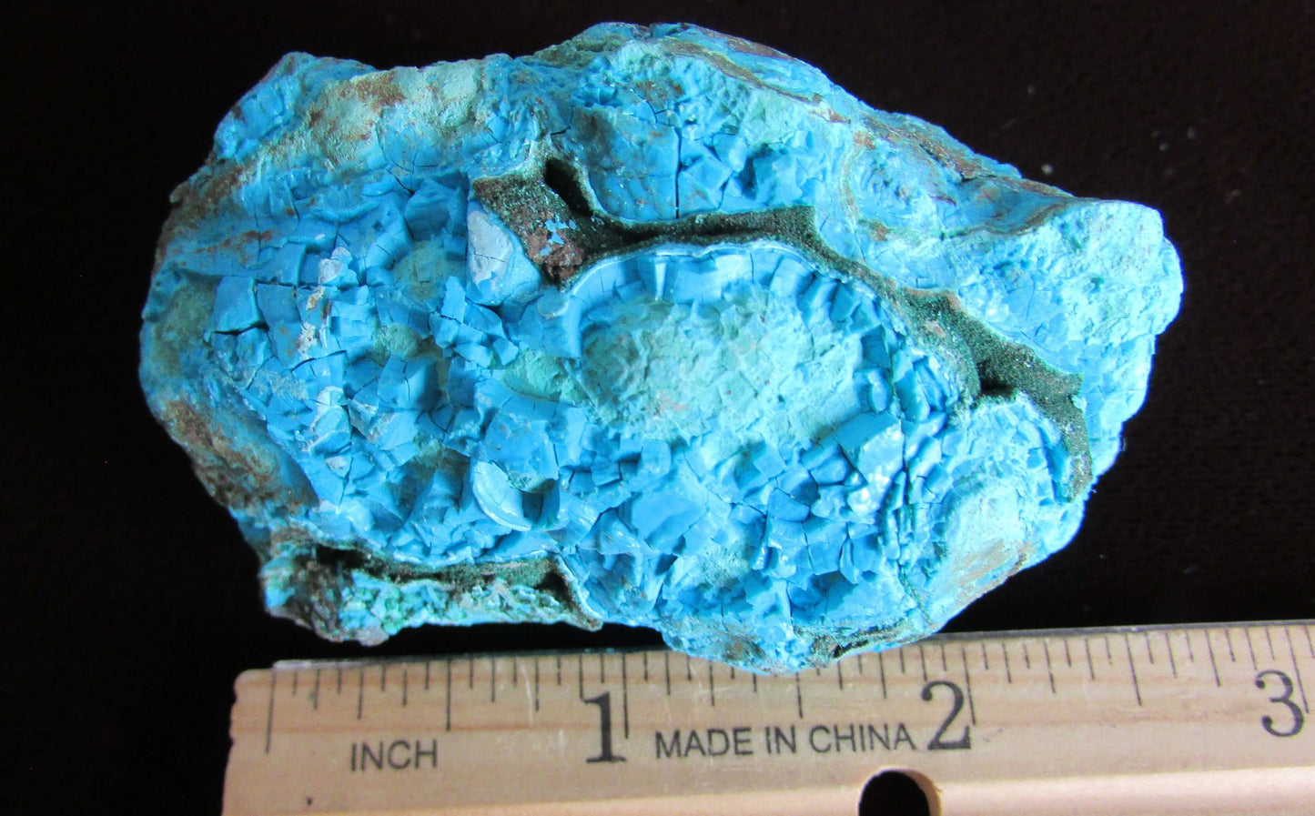 Chrysocolla, Natural Polished Palmstone, Ethically Sourced from Congo