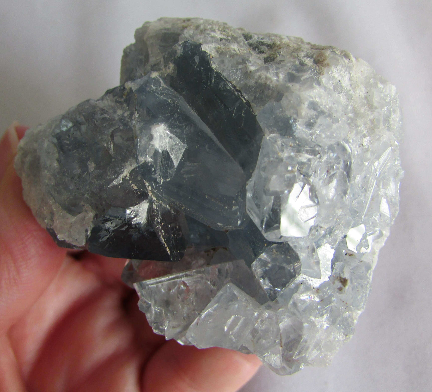 Genuine natural Gemmy Celestite Crystal Geode ethically sourced from Madagascar