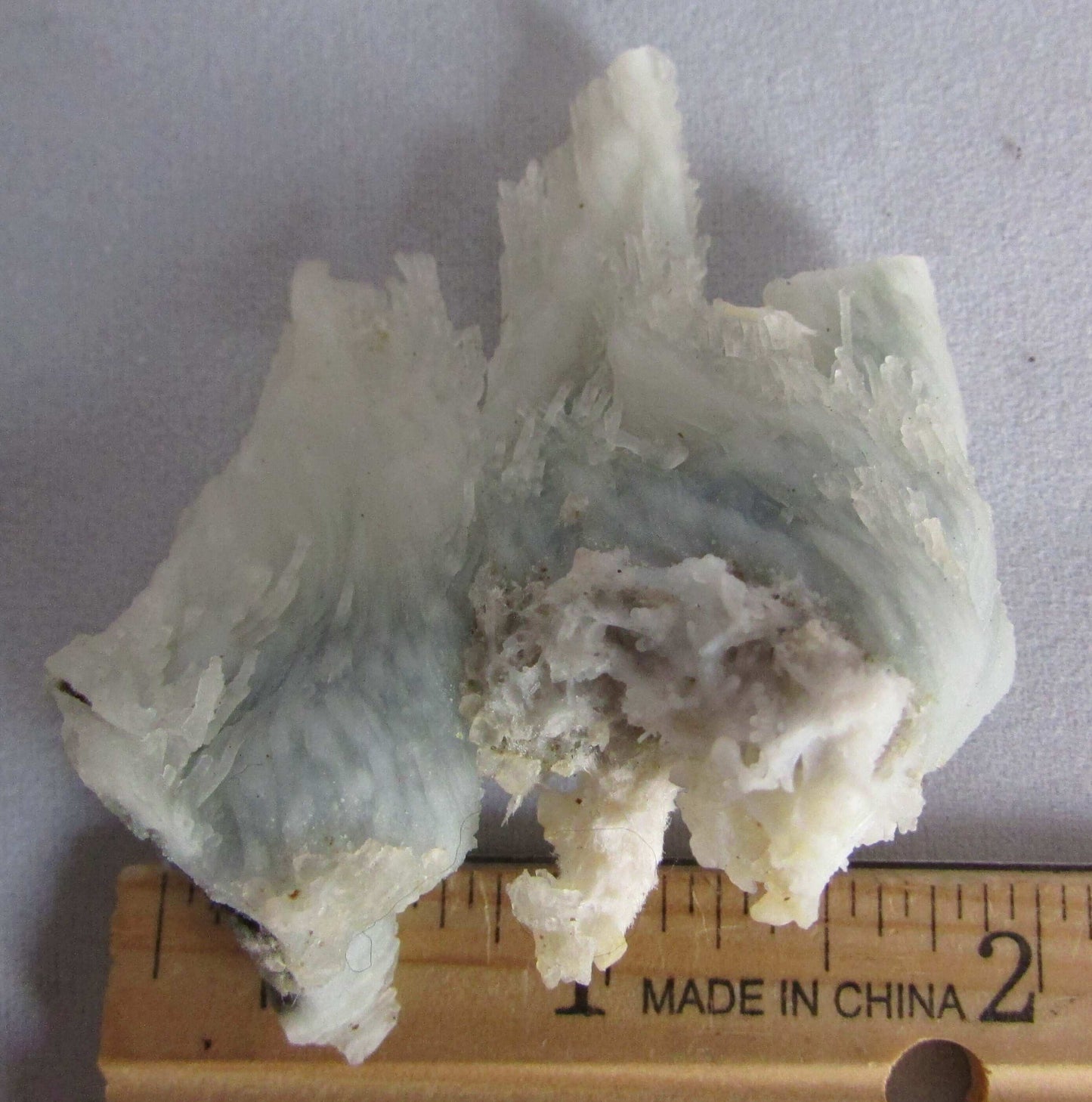 Rare raw Windswept Blue Chalcedony India Mineral Specimen