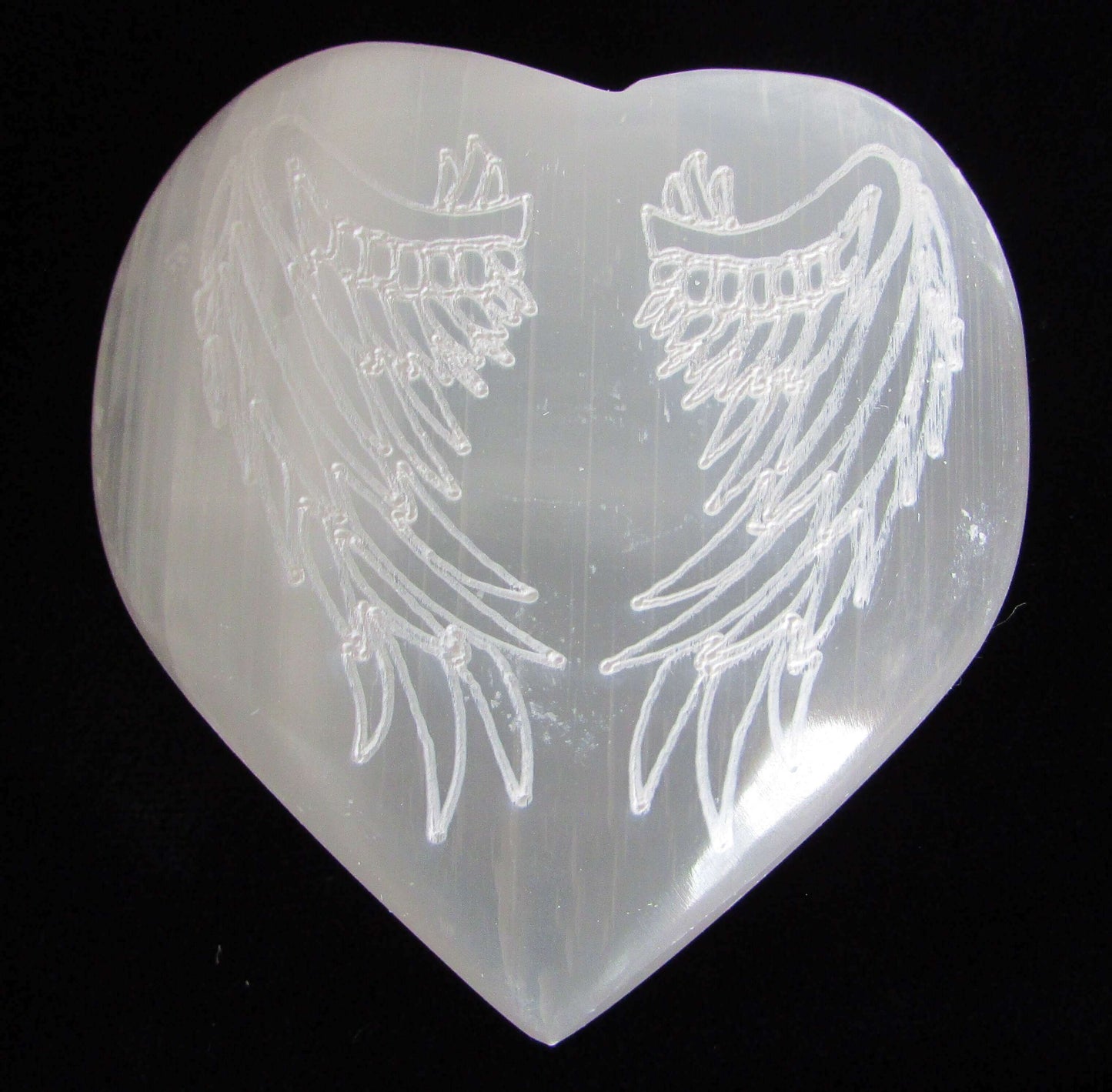 selenite heart, crystal heart, morroco crystal mineral