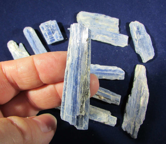 blue kyanite, natural raw kyanite, brazil crystals