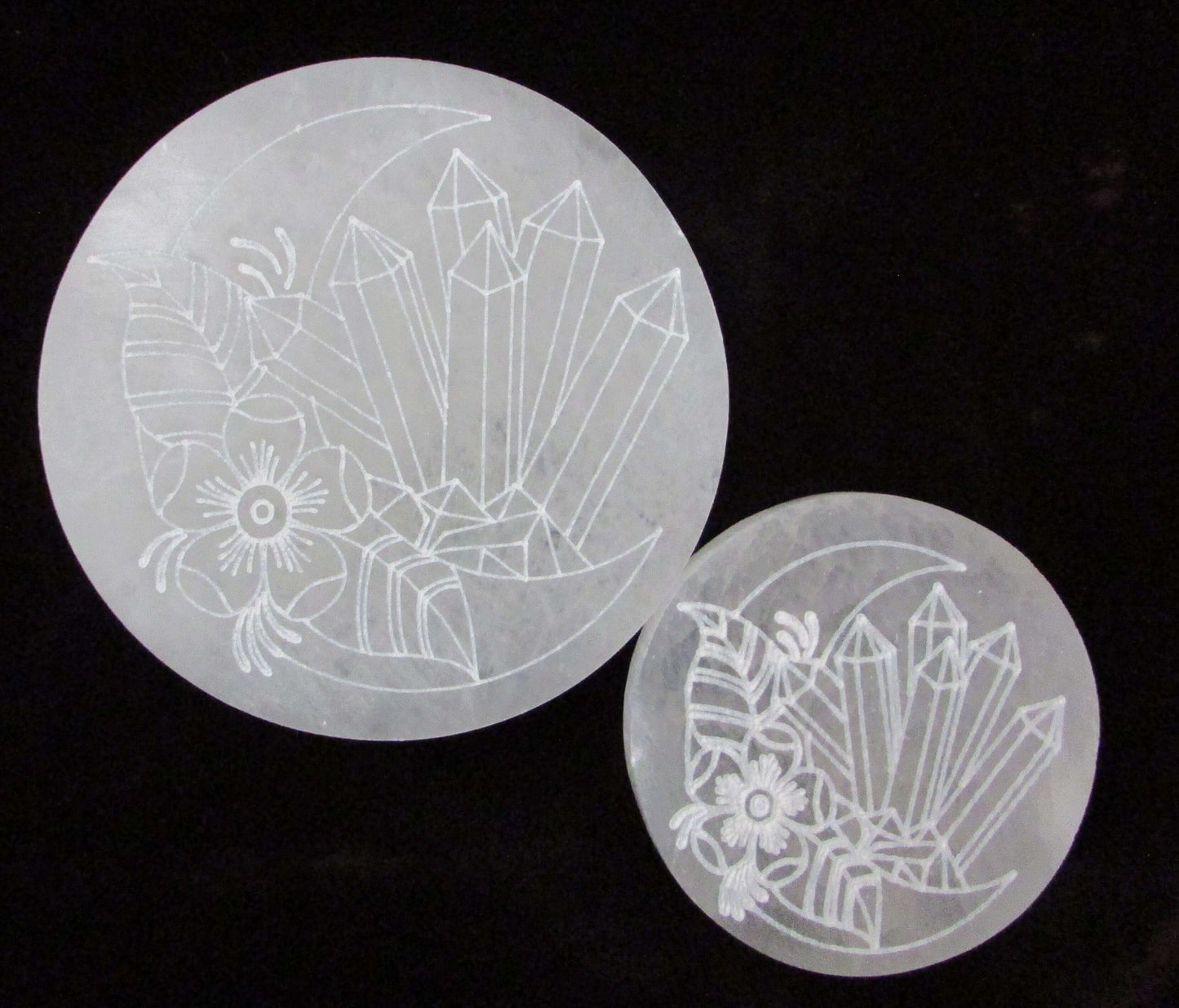 selenite charging disc, selenite disc, mororro mineral
