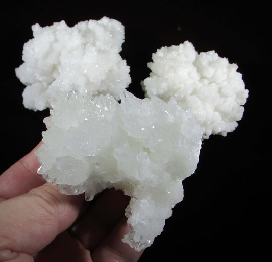 White Aragonite Crystal Cluster Mexico mineral crystal