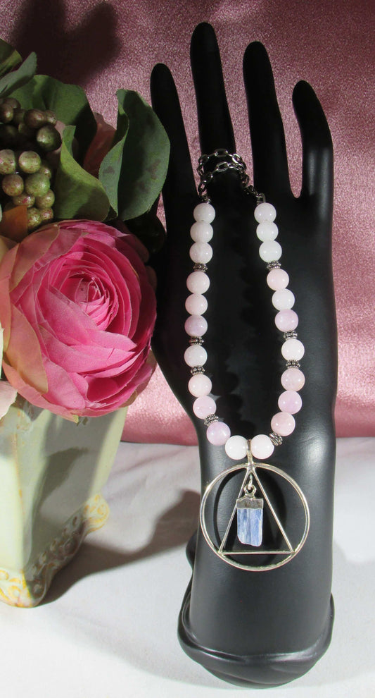 crystal necklace, handmade crystal bead jewelry